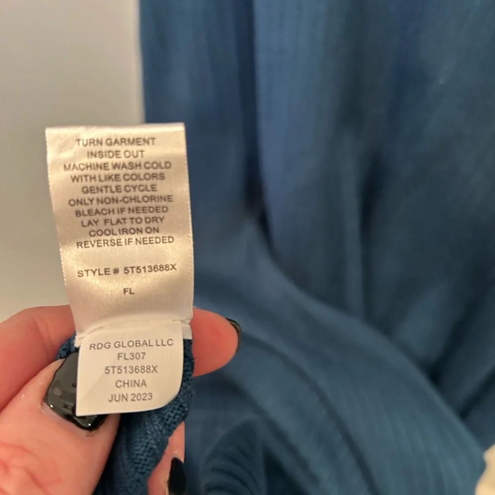 Teal Blue Bodycon Spaghetti Strap Sweater Dress XL - Picture 10 of 14